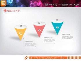 Diagrama PPT cu efect de umbră 40 de culori Daquan