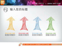 Renkli elle boyanmış mezuniyet yanıtı PPT şeması Daquan