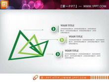 Зеленая краткая плоская общая бизнес-диаграмма PPT Daquan