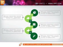绿色清新扁平化商务PPT图表大全
