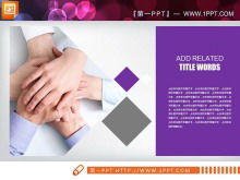 Violet gri elegant plan plan de lucru PPT diagramă Daquan
