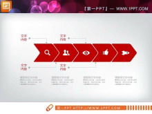 تقرير ملخص الأعمال المسطحة باللون الأحمر تنزيل مخطط PPT