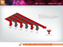 Download do pacote gráfico do PowerPoint de negócios plano vermelho e cinza
