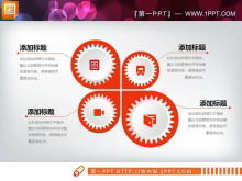 Tableau PPT de résumé de travail de milieu d'année orange plat Daquan