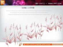Taze bitki süslenmiş edebi sanat PPT şeması Daquan