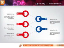 ملخص الأعمال المسطحة باللونين الأحمر والأزرق تنزيل حزمة مخطط PPT