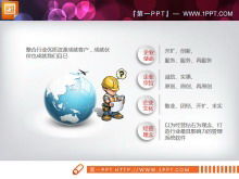 마이크로 입체 건설 산업 작업 보고서 PPT 차트 Daquan
