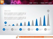 Grafico PPT del rapporto commerciale piatto blu e grigio Daquan