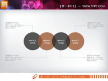 棕色扁平清新办公事务PPT图表包下载