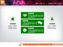 مخطط أخضر مسطح للأعمال العامة PPT Daquan