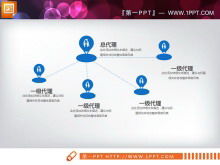 Blaues flaches PPT-Diagramm für allgemeine Unternehmen kostenloser Download