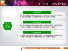 Grafico PPT di sintesi del lavoro di metà anno piatto verde Daquan