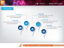Blue micro three-dimensional work summary report PPT chart Daquan