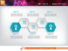 แผนภูมิ PPT โปรไฟล์ บริษัท สามมิติขนาดเล็กสีน้ำเงิน