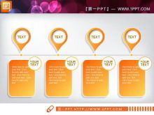 Orange micro three-dimensional work summary PPT chart free download