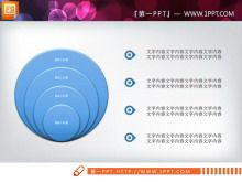 Téléchargement de paquet de diagramme PPT d'entreprise transparent bleu