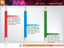 แผนภูมิสไลด์การนำเสนอดินสอสี