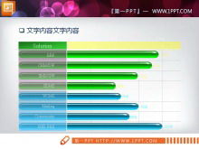 Renkli üç boyutlu çubuk grafik PPT grafiği