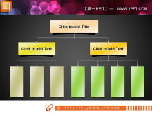三層樹狀結構PPT組織圖圖表素材