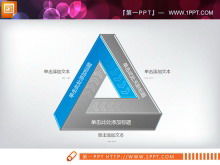 Blaue Dreieckschleife PowerPoint-Diagramm herunterladen