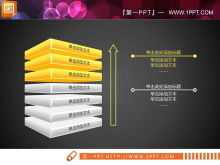 Download do gráfico PPT de relacionamento hierárquico tridimensional de cristal amarelo