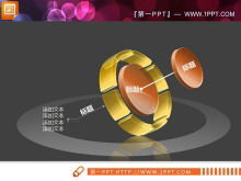 5 enlace de bucle envolvente descarga de gráfico PPT transparente estéreo 3d