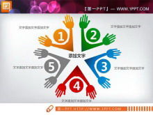 График PPT отношений агрегации пяти злодеев, держащихся за руки