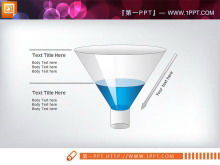 Four 3D funnel-shaped hierarchical relationship slide chart templates