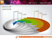 3D design slide pie chart template download
