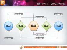 Simple association relationship PPT chart download