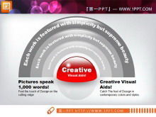 Red crystal style slide chart template package download