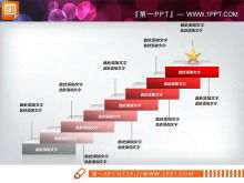 Скачивание иерархической прогрессивной слайд-диаграммы с трехмерным фоном лестницы
