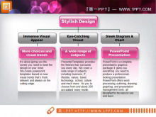 Pink crystal style architecture diagram slideshow template download