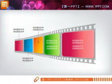 Beautiful film background slide flow chart template download