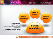 Diffusion relationship slide chart template in 3D style