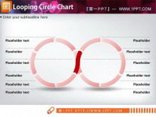Zestaw prostego i wykwintnego materiału wykresu cyklu PPT