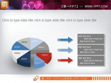 Two exquisite slideshow pie chart material download