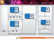 matériel de schéma d'architecture PPT mise en page du réseau d'intégration du système informatique
