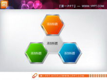 Material de diagrama de arquitectura PPT de tres arquitectura celular