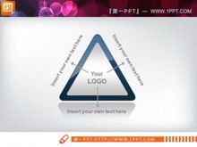 Triangle theme explanatory diagram PPT template