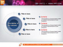 Bullseye relationship illustration diagram PPT chart material