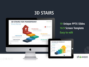 Ücretsiz indirmek için 18 3D merdiven aşamalı ilişki ppt çizelgeleri