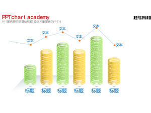 16 farbige Glastextur im dreidimensionalen Stil ppt-Charts