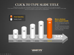 23 Sets orange-grau blau-grauer Doppelfarbschemata praktischer 3D-Beziehungsdiagramm-Download