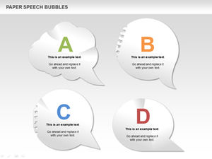 Origami effect speech bubble ppt chart