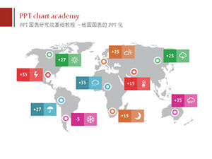 世界天气预报ppt图表模板
