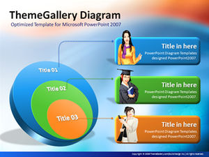 ThemeGallery Diagram 11 ensembles de graphiques ppt tridimensionnels en couleur
