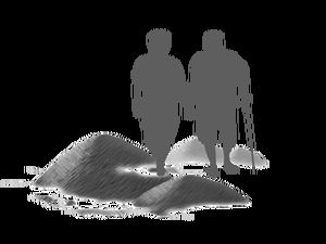 Уважение к пожилым силуэтным фигурам хризантемы Двойной Девятый фестиваль HD бесплатный материал (8 фото)