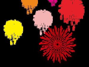 Colorful and dazzling fireworks free matting png picture package download (9 photos)