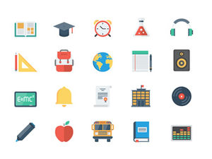 190+ icônes ppt de matériel de dessin animé de vecteur couramment utilisé pour l'éducation, l'enseignement et les affaires